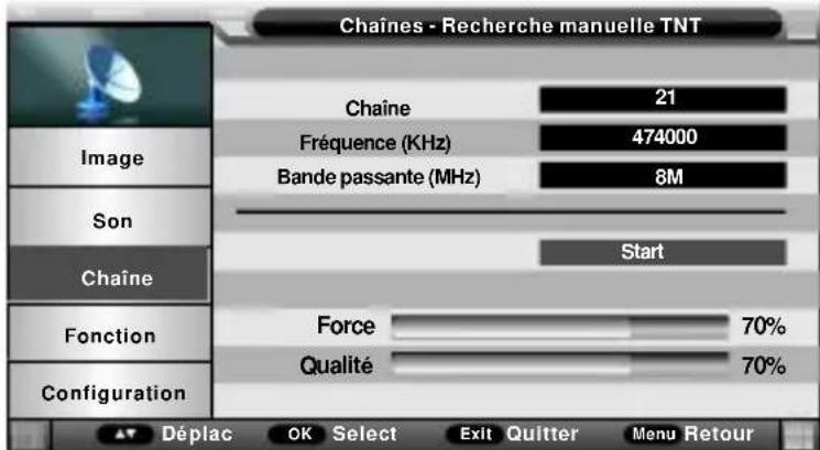 SCHNEIDER LED32SCPX200H - Recherche manuelle TNT - 1