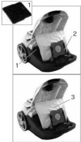 INVENTUM ST307ZZA - REPLACING THE DUST BAG AND REPLACING THE MOTOR FILTER - 1