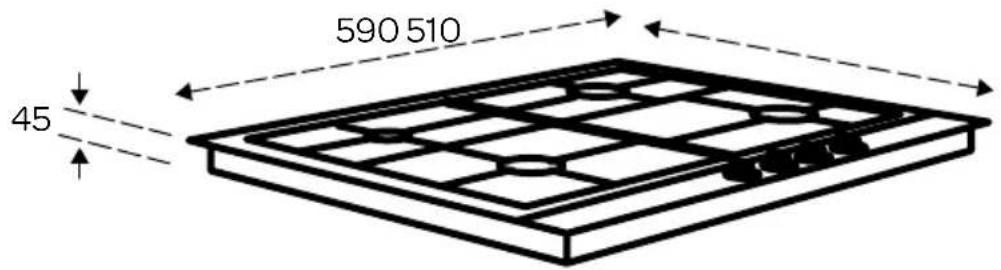 INVENTUM IKG6024WGZWA - RUIMTE RONDOM DE KOOKPLAAT - 2