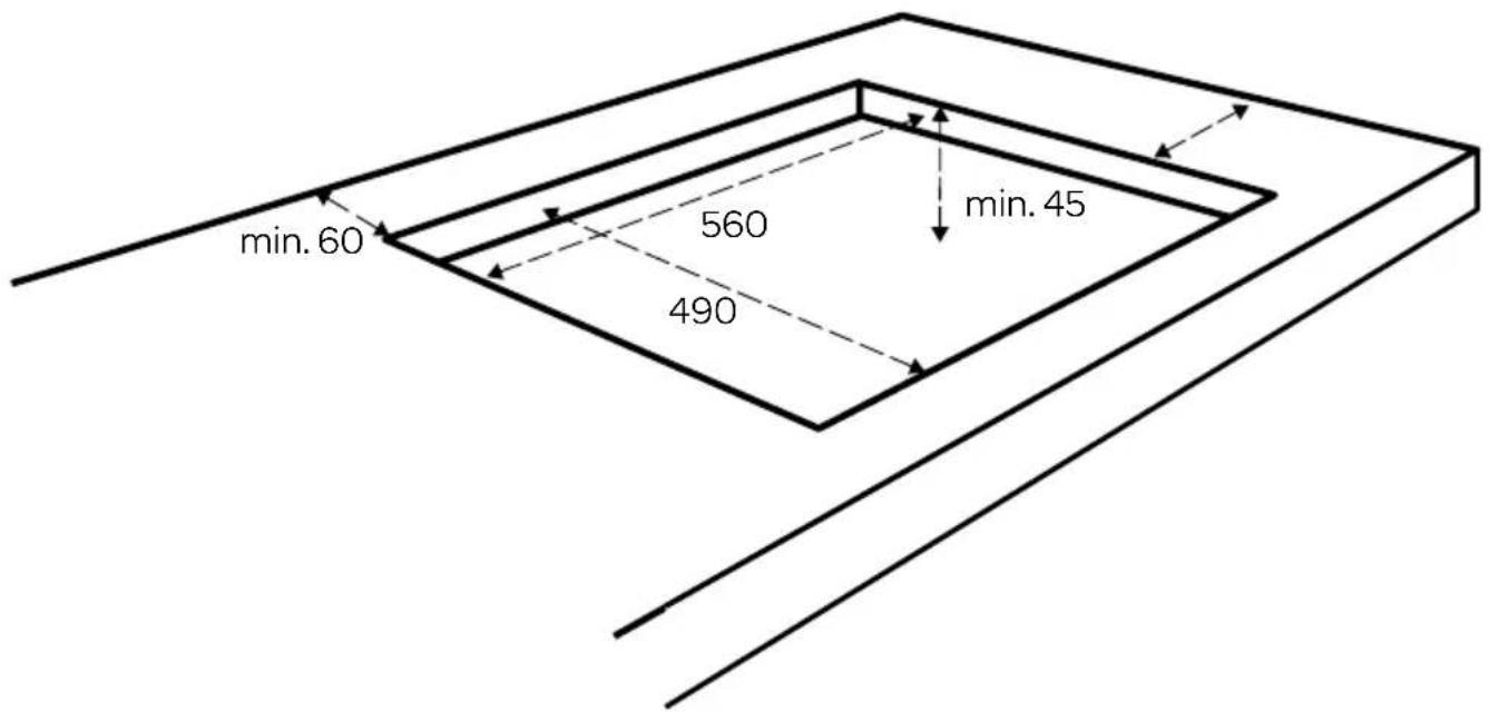 INVENTUM IKG6024WGRVS - INSTALLATION DIMENSIONS - 1
