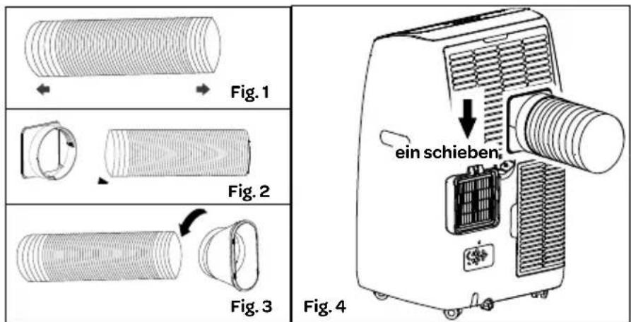 INVENTUM AC907W - INSTALLIEREN DES ABLUFTSCHLAUCHS - 1