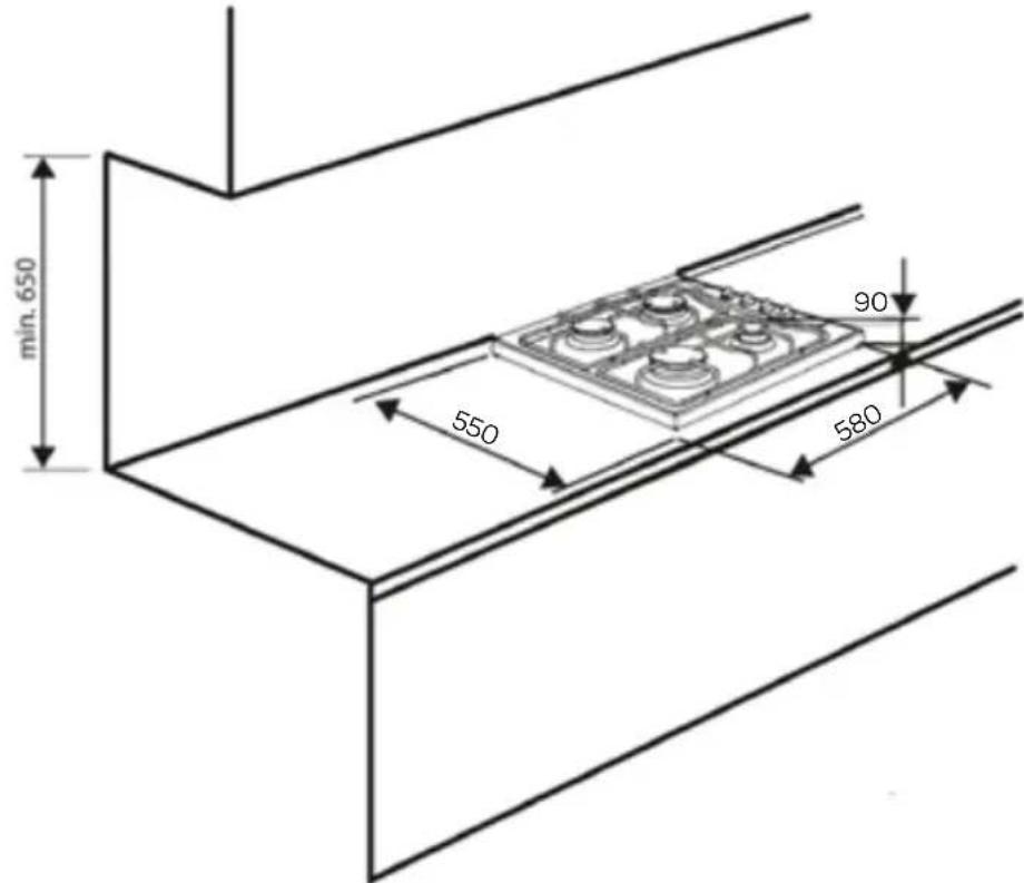 INVENTUM VKG6008WIT - OUTER DIMENSIONS - 1