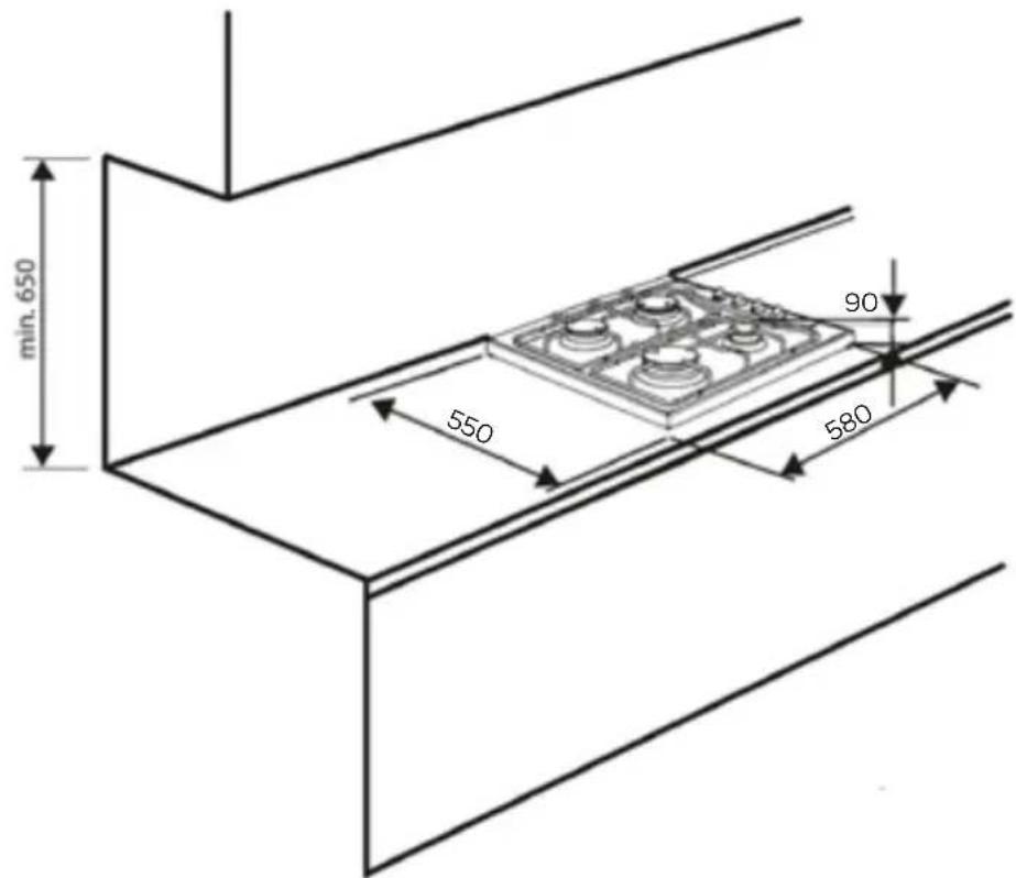 INVENTUM VKG6008WIT - AUSSENABMESSUNGEN - 1