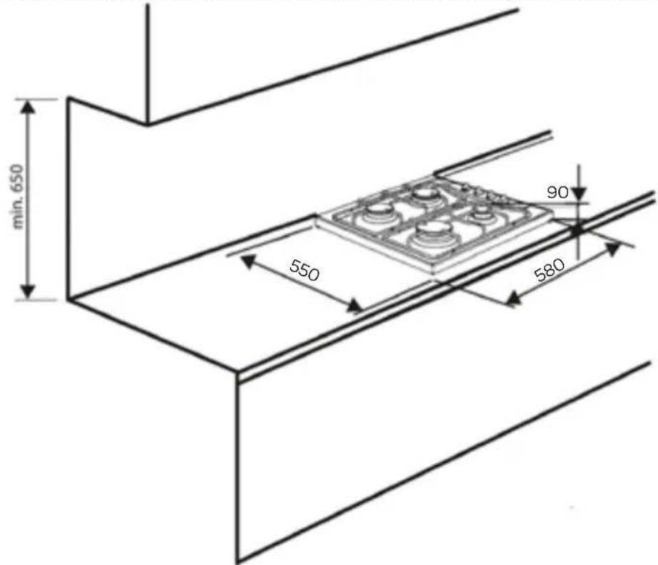 INVENTUM VKG6008RVS - Dimensions exterieures - 1