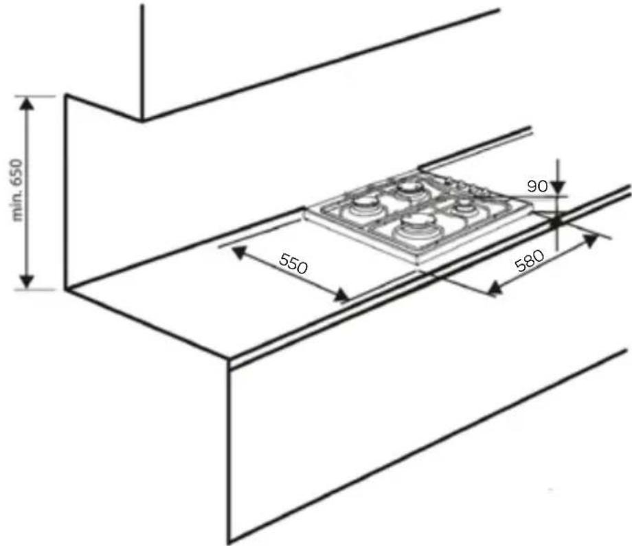 INVENTUM VKG6008RVS - OUTER DIMENSIONS - 1