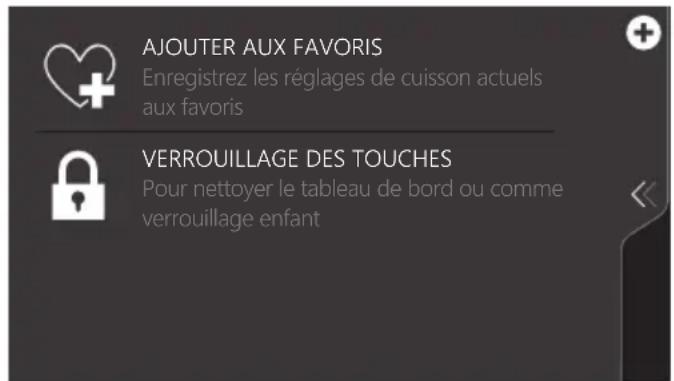 Atag CX4574MN - Utilisation du menu « Plus » - 4