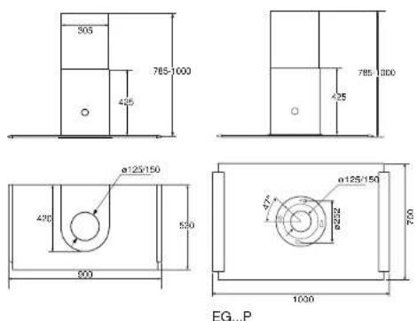 Atag EG411LTUU - building-in dimensions - 3