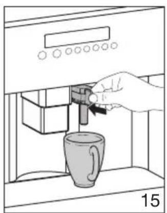 Atag CM4411ACUU - Let op! Gebruik de waterspuit alleen als er een kop of beker onder de spuit staat. U kurz zich aan het heter water branden! - 1