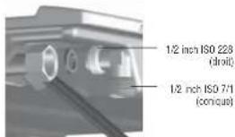 1/2 inch ISO 228 (droll) 1/2 inch ISO 7/1 (conique)