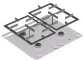 Atag HG4111JA1B - utilisation de la grille accessoire Wok (HG76 et HG96) - 5