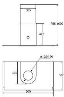 Atag EG411LUU - building-in dimensions - 3