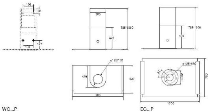 Atag EG411LUU - dimensions d'encastrement - 2