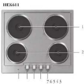 Atag HEK6115U - The electric hob - 1