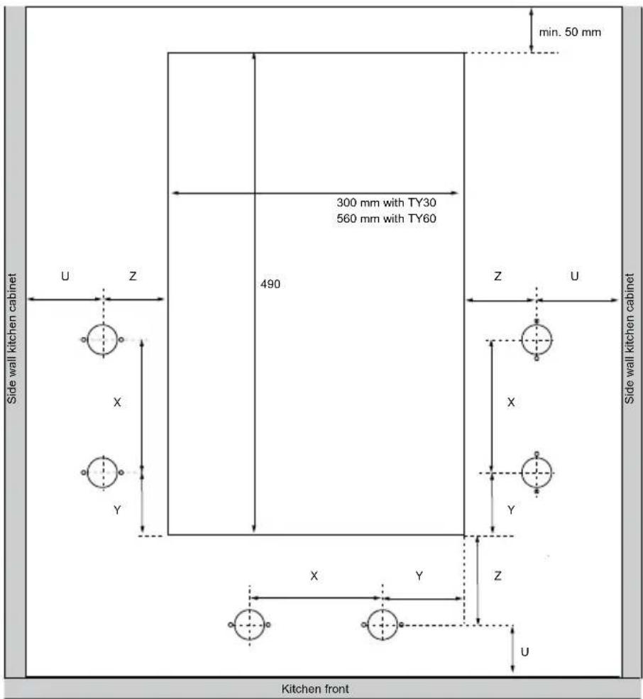 Atag TY6011MUU - Built-in dimensions - 4