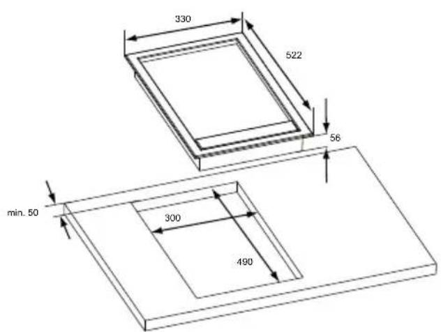 Atag TY6011MUU - Built-in dimensions - 1