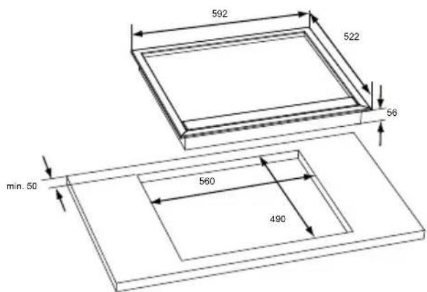 Atag TY6011MUU - Built-in dimensions - 2