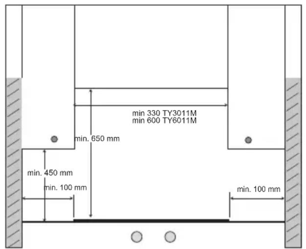 Atag TY6011MUU - Benodigde vrie ruimte random - 1