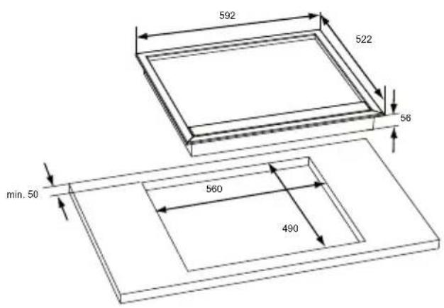 Atag TY6011MUU - Dimensions d'encastrement - 2