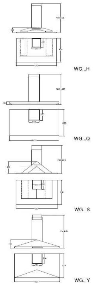Atag WG811Y5U - dimensions d'encastrement - 1