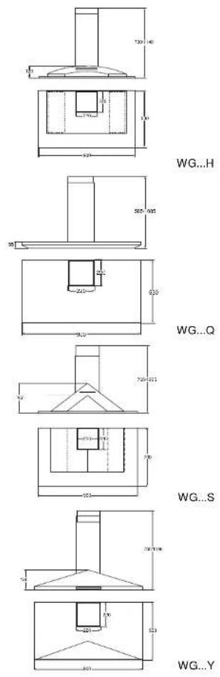 Atag WG811Y5U - building-in dimensions - 1