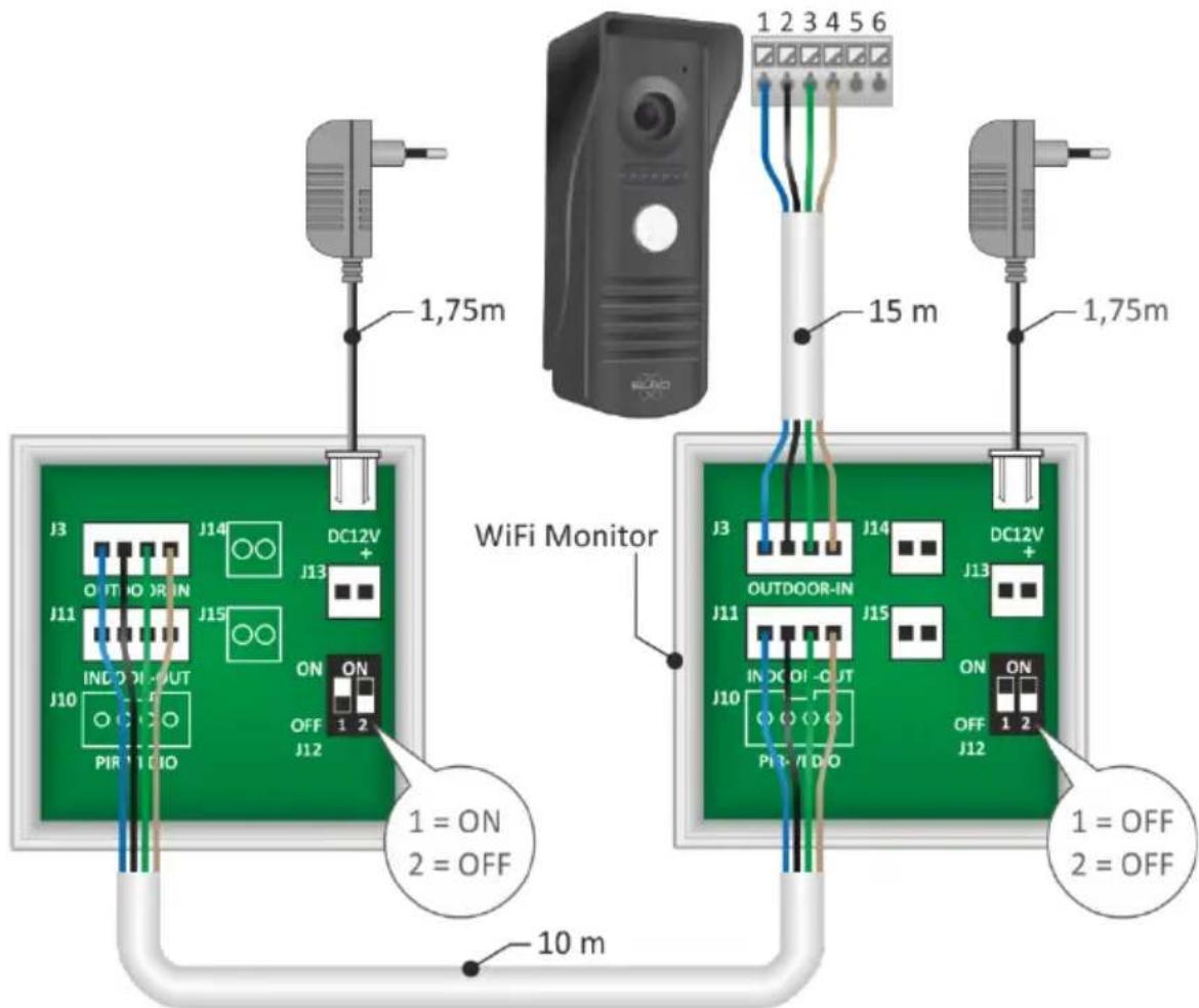 ELRO DV50P1M2 - Connexion du deuxième moniteur (DV50-P1M2) - 1