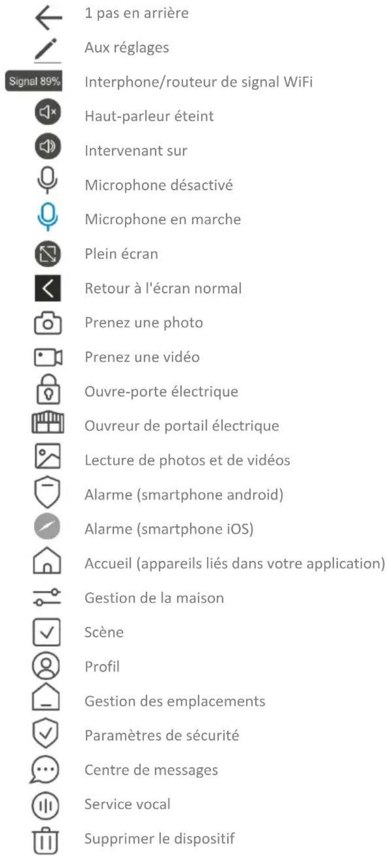 ELRO DV477IP4 - Explication des icônes - 1