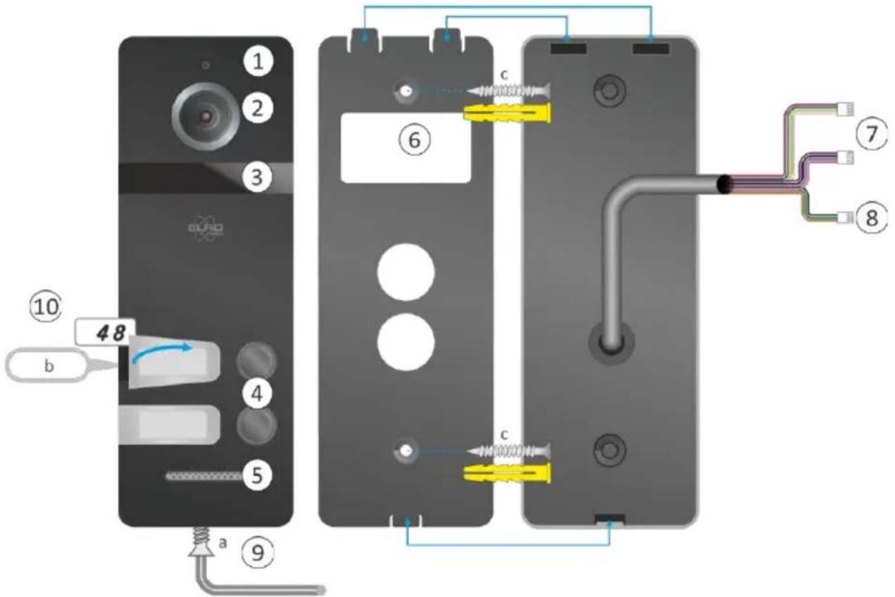 ELRO PV40P2M2 - Überblick Klingelknopf / Kamera - 1