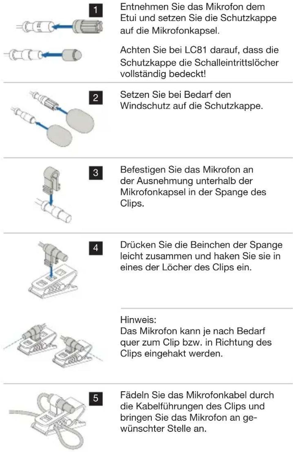 AKG EC81 MD - Lavaliermikrofon anbringen - 2