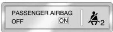 PASSENGER AIRBAG OFF ON 2