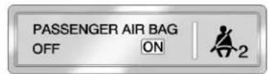 PASSENGER AIR BAG OFF ON 2