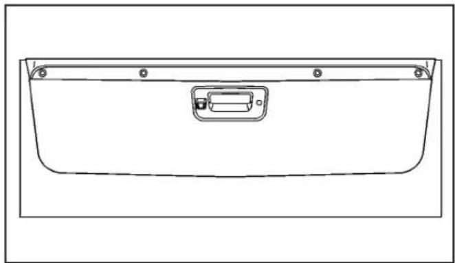 GMC Sierra (2009) - Emplacement de la caméra de vision arrière - 1