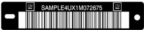 GMC Yukon (2010) - Numérod'identificationdu vehicule(NIV) - 1