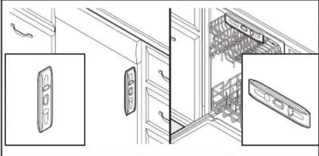 KITCHENAID KDTM804KPS - CompruebeOTHEREALINEAMIENTO de la lavavajillas con la abertura del gabinete - 1