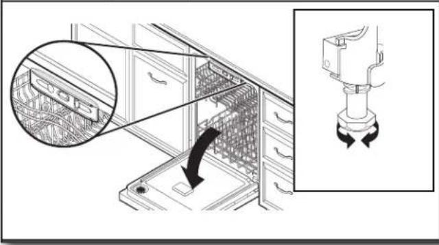 KITCHENAID KDPM604KBS - Vérifier le niveau de gauche à droite et régler les pieds au besoin - 1