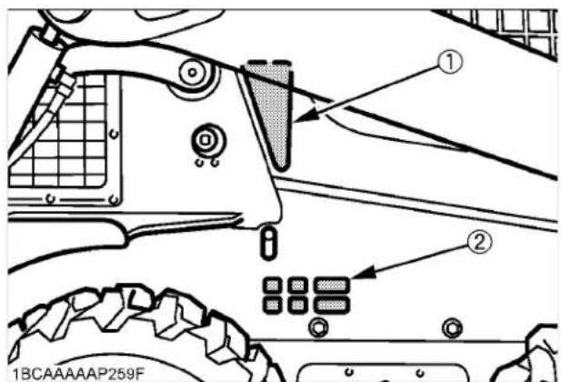 KUBOTA SSV75 - Contrôle des calandres latérales et arrêt de la machine - 1