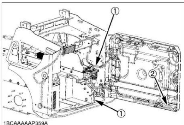 KUBOTA SSV75 - Vérification de la canalisation du carburant et de la canalisation d'air d'admission - 1