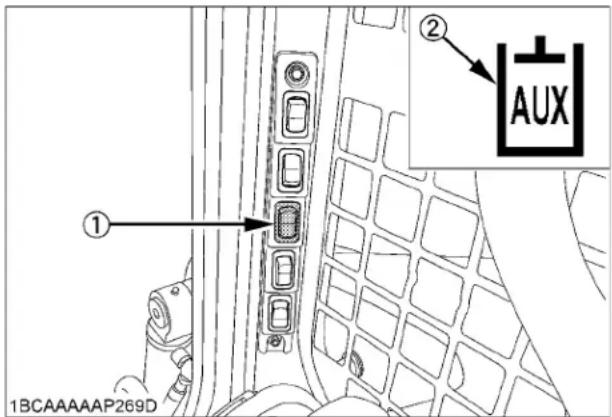 KUBOTA SSV75 - Commutateur d'entrée auxiliaire - 1
