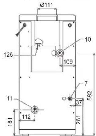 FERROLI Pegasus D - Dimensiones, conexiones y componentes principales - 3