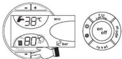 FERROLI Pegasus D - Heating temperature setting - 1