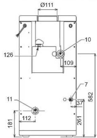 FERROLI Pegasus D - Dimensioni, attacchi e componenti principali - 3