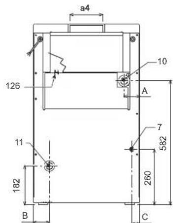 FERROLI Pegasus D - Dimensioni, attacchi e componenti principali - 6
