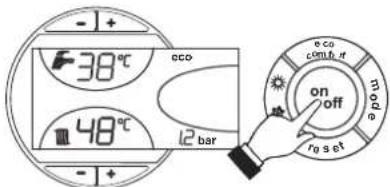 FERROLI Pegasus D - Turning the boiler off - 2