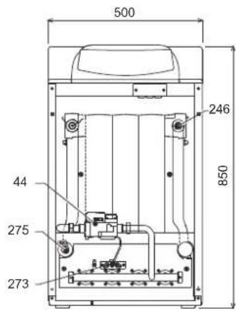 FERROLI Pegasus D - Dimensioni, attacchi e componenti principali - 4