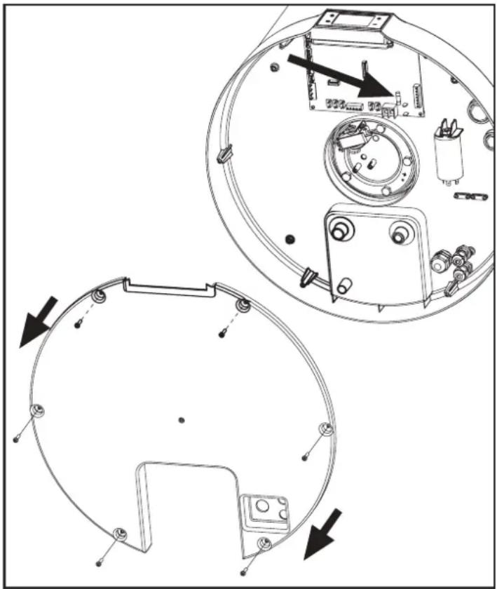 FERROLI Egea Lt - Sustitución del fusible de la tarjeta de potencia - 1
