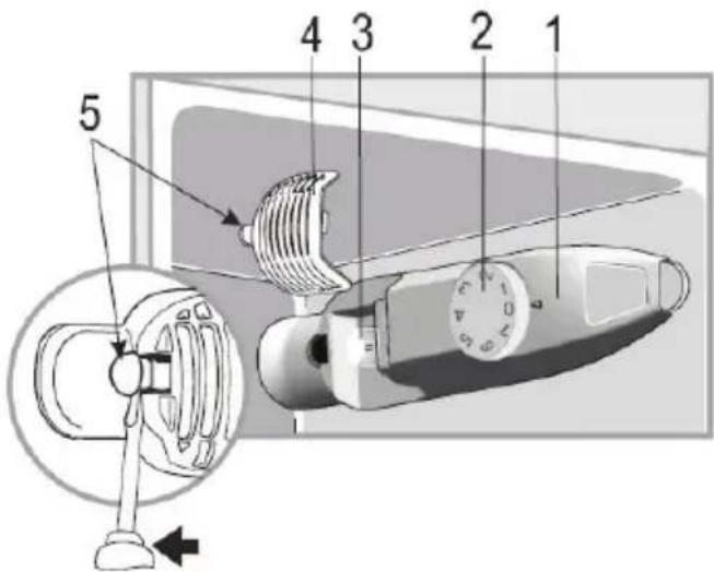 SEVERIN DT 8785 - In positie '0', de koelfunctie is uitgeschakeld, ondanks dat het apparaat nog aangesloten is op het stroomnet. - 1