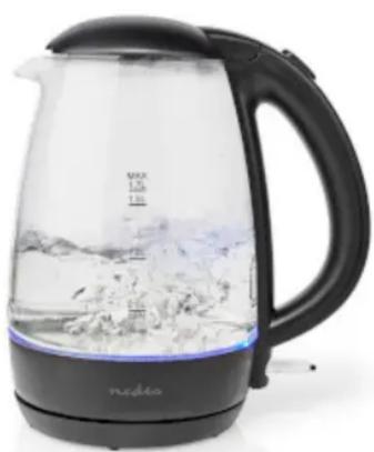 NEDIS KAWK330EGS - 1,7 l | Glass | Black | Rotatable 360 degrees | Concealed heating element | Strix® controller | Boil-dry protection - 3