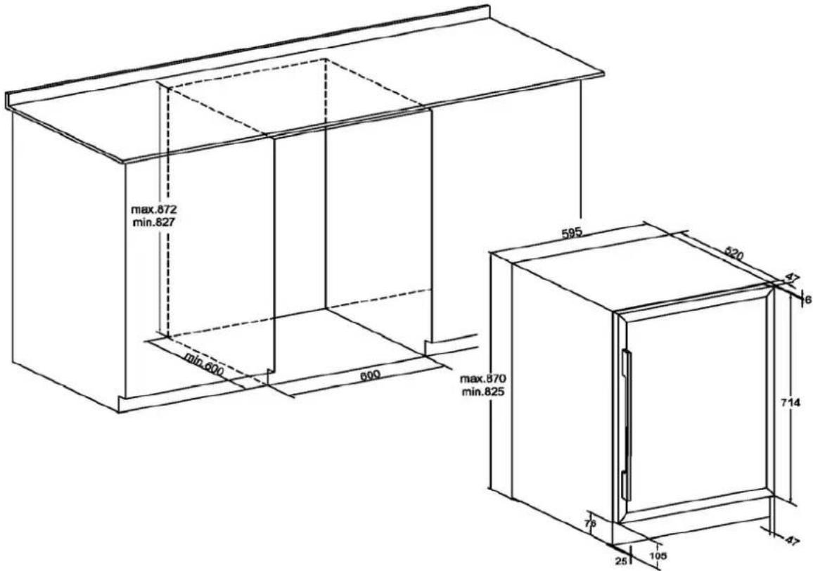 CATA VI 59082 X - L'appareil est conçu pour être installé sous le plan de travail ou seul sur le sol. - 1