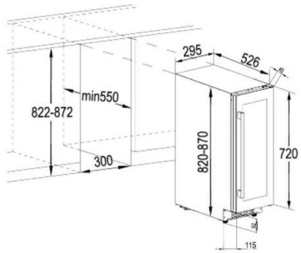 CATA VI 15107 X - DIMENSIONES DE INSTALLACION (MM) Y REQUISITOS DE VENTILACION - 2