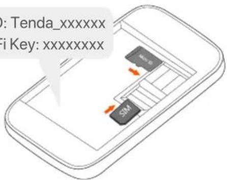 Tenda 4G180 - Insérez la carte SIM et installez la batterie - 3