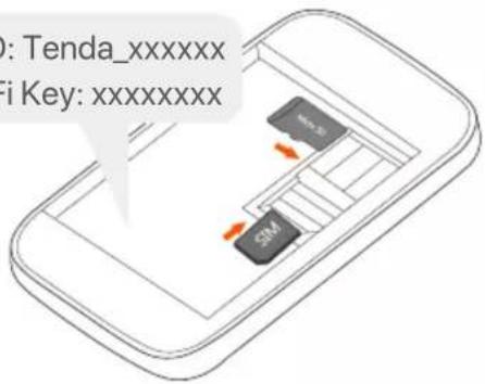 Tenda 4G185 - Setzen Sie die SIM-Karte und den Akku ein - 3